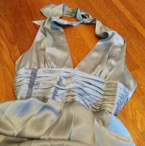 Platinum Evening Gown 100% Silk